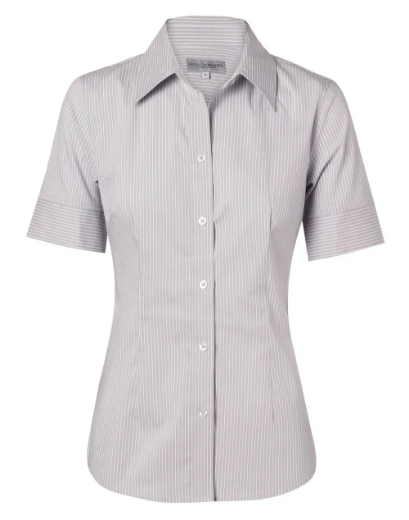 Picture of Winning Spirit, Ladies Ticking Stripe S/S Shirt